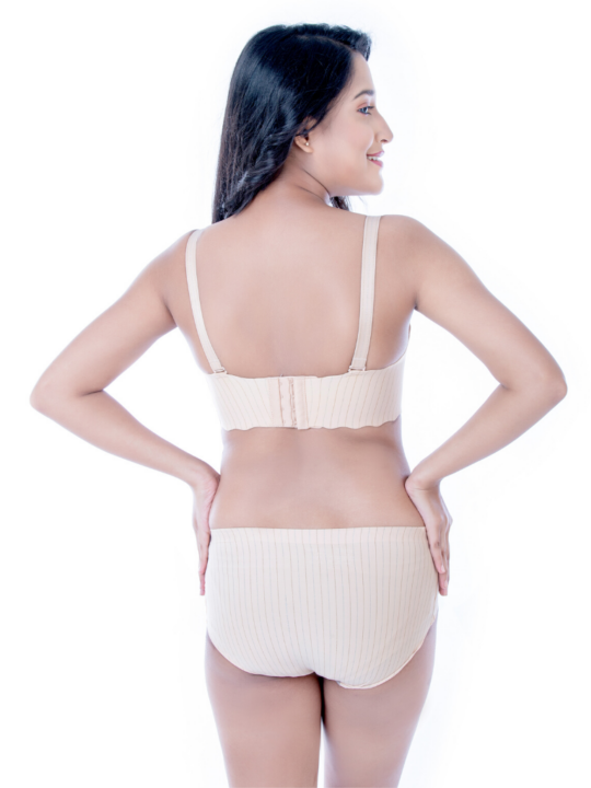 Padded Regular Wired Tee Bra With Panty..