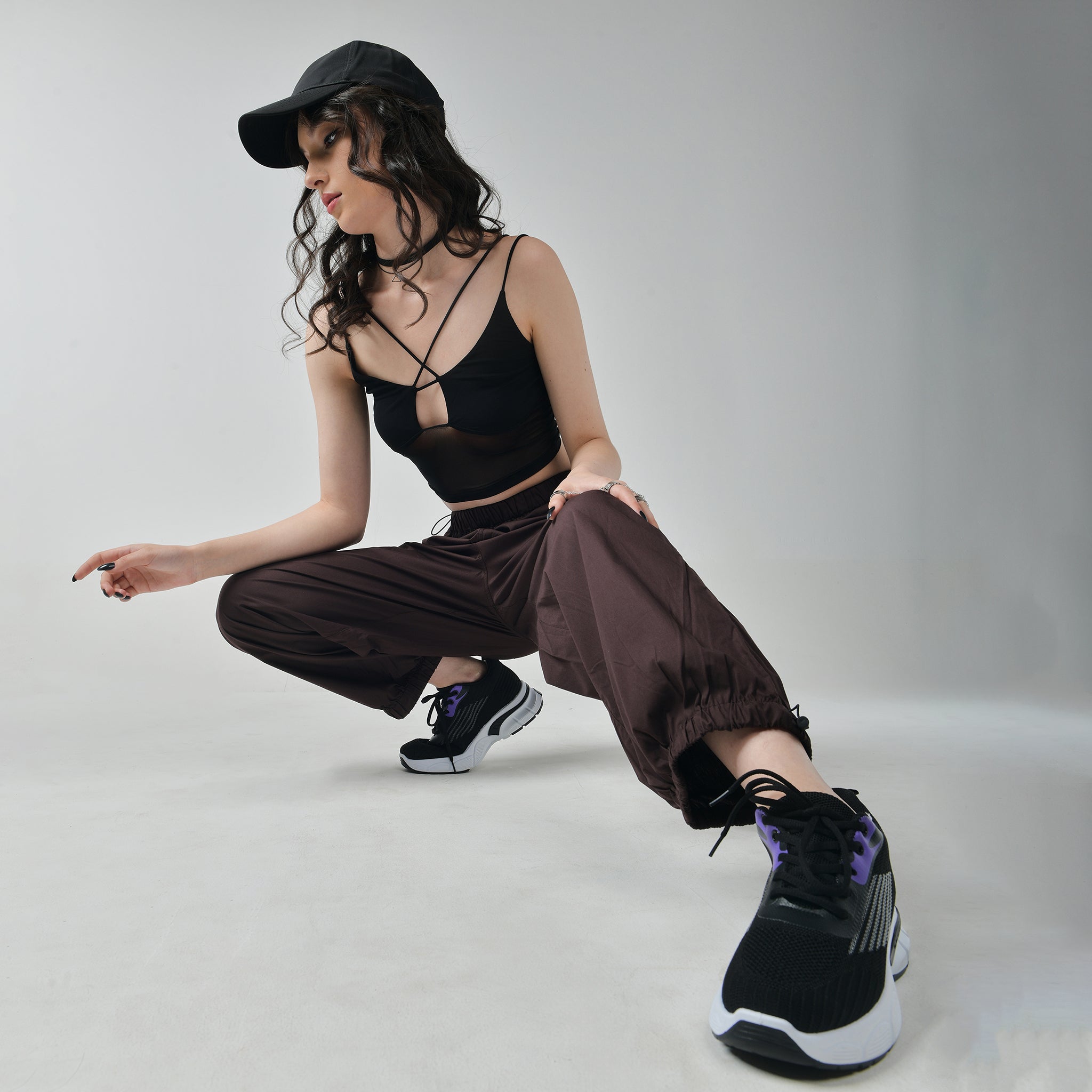 VSCO Brown Parachute Pants