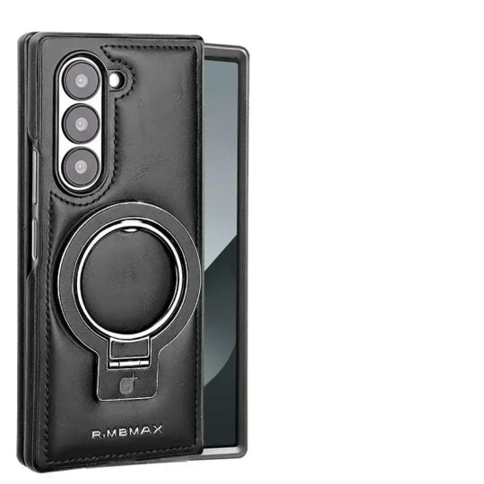 Million Cases Galaxy Z Fold6 Luxury Ring Holder Leather Case - view 2
