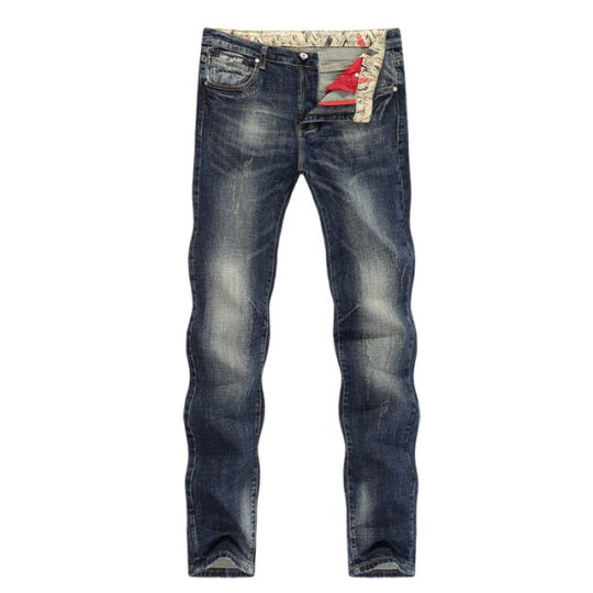 BlackTree Men's New Arrivals Autumn Blue Stretch Vintage Casual Jeans..