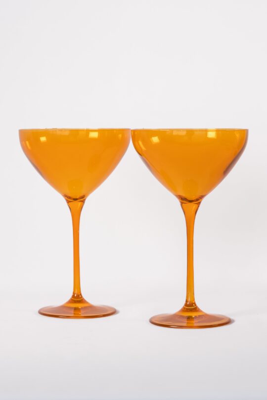 Estelle Colored Glass Estelle Colored Martini Glass - Set of 2 {Butterscotch}