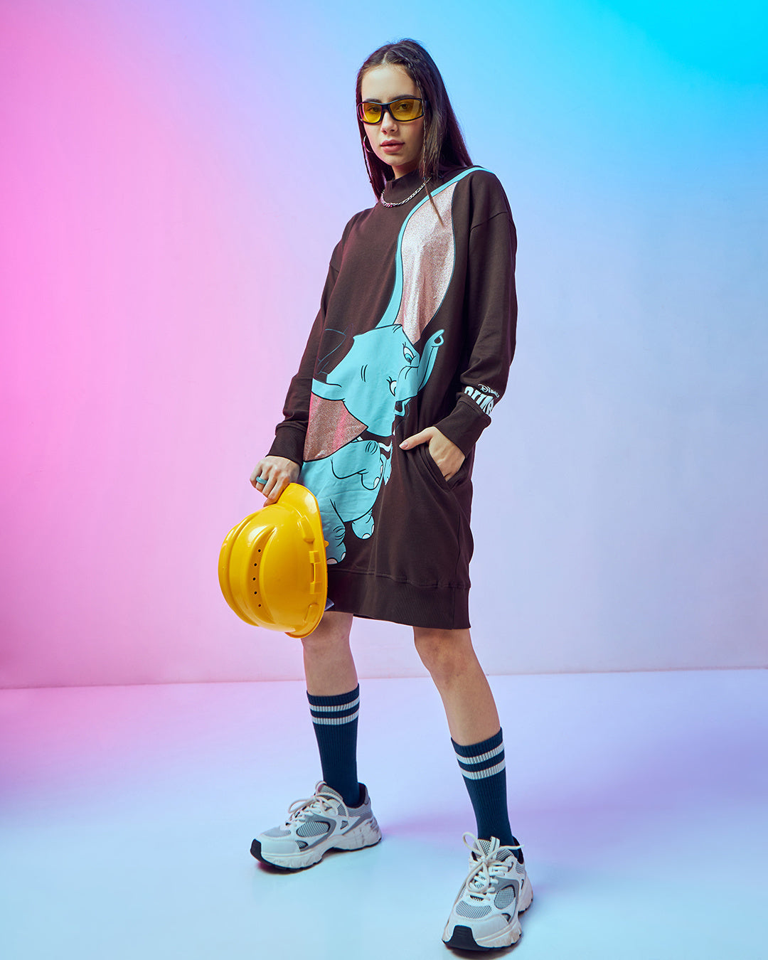 BlackTree Graphic Printed Oversized dresses - view 4