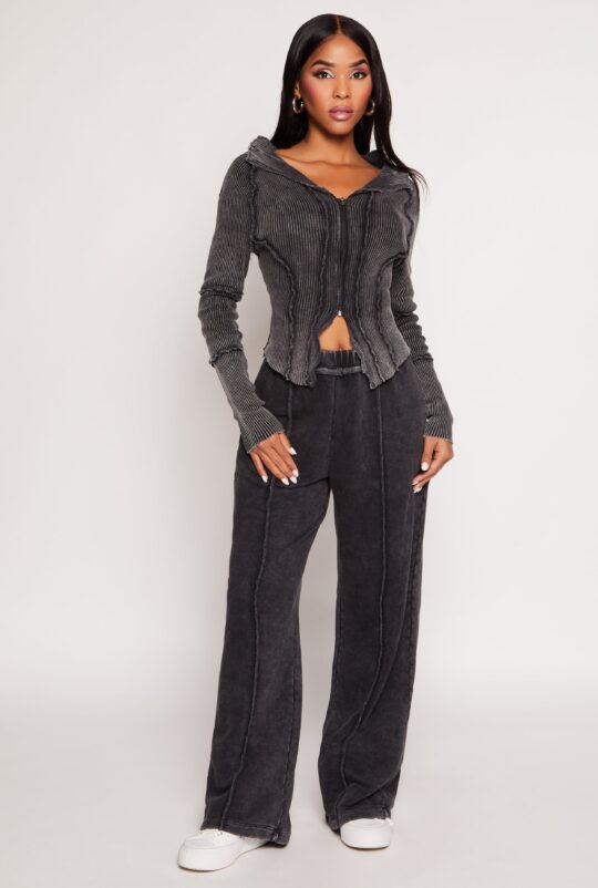 love_university French Terry Acid Wash Sweatpants