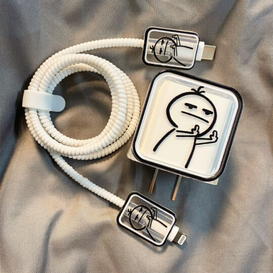 Peeperly Quirky Anime Expression Adapter And Cable Protector Kit