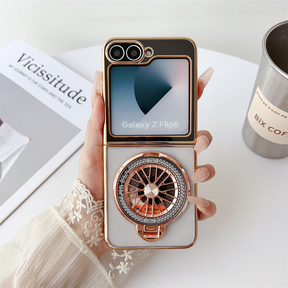 Million Cases Galaxy Z Flip Series Electroplated Rotating Gyro Magnetic Case - view 2