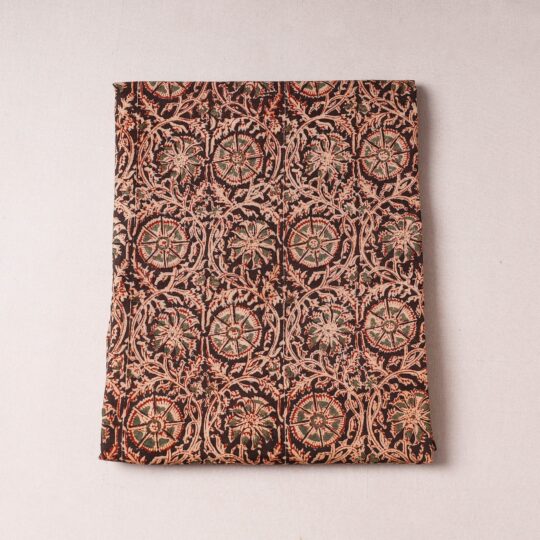 SOUTH KARGHA Brown - Kalamkari Block Printing Cotton Precut Fabric (1.8 meter)