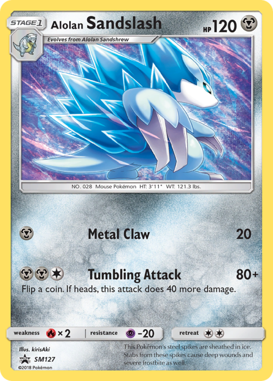 Promo smp-sm127 non-holo – Pokémon Alolan Sandslash - SM127 - Promo [smp-SM127] [Non-Holo] - Alolan Sandslash - SM127 - Promo