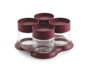 Cello Modustack Glassy Set of 4 with Tray Gift Set