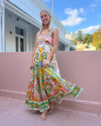 Alamode By Akanksha Kiala Printed Luxe Holiday Dress