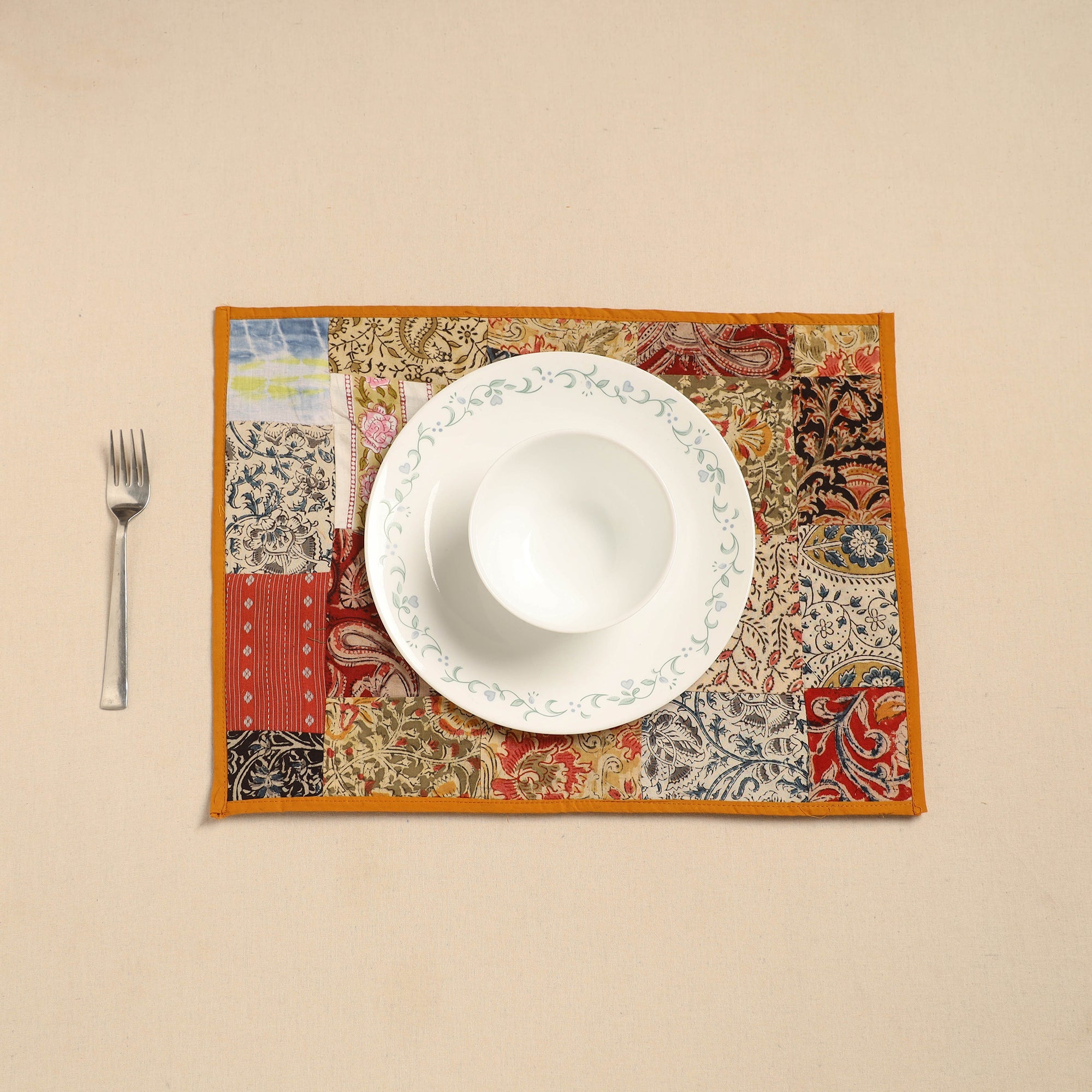 NOORI BAZAR Handcrafted Cotton Patchwork Table Mat 11