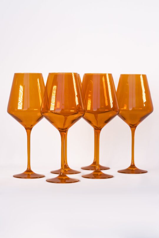 Estelle Colored Glass Estelle Colored Wine Stemware - Set of 6 {Butterscotch} - view 2