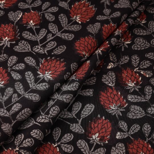 BAGRU DABU PRINTS Black - Bagru Block Print Cotton Fabric 10 - view 2