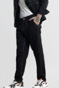 SNITCH Swayer Black Baggy Fit Jeans