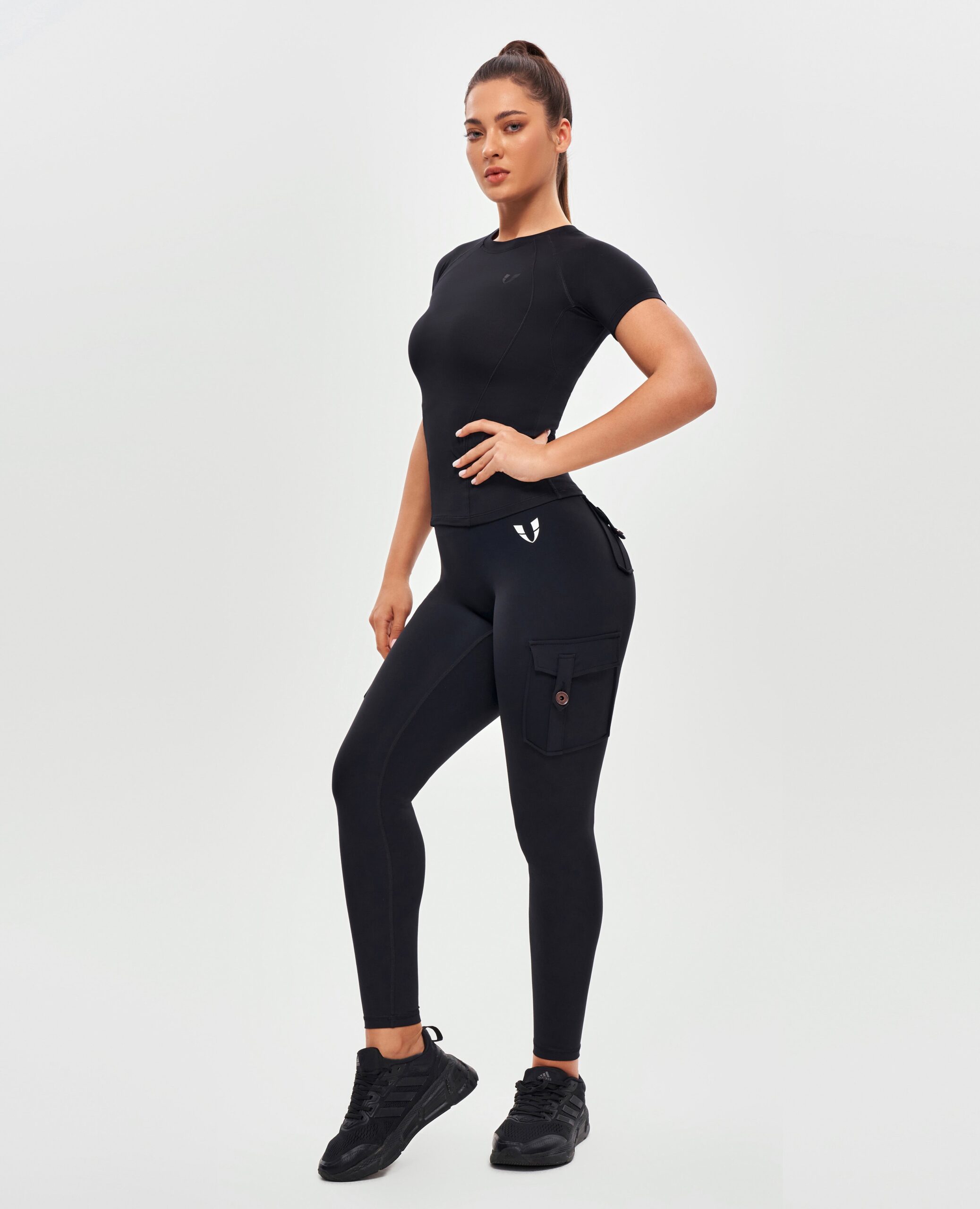 FIRM ABS Round Neck Athletic T-shirt - Black - view 7