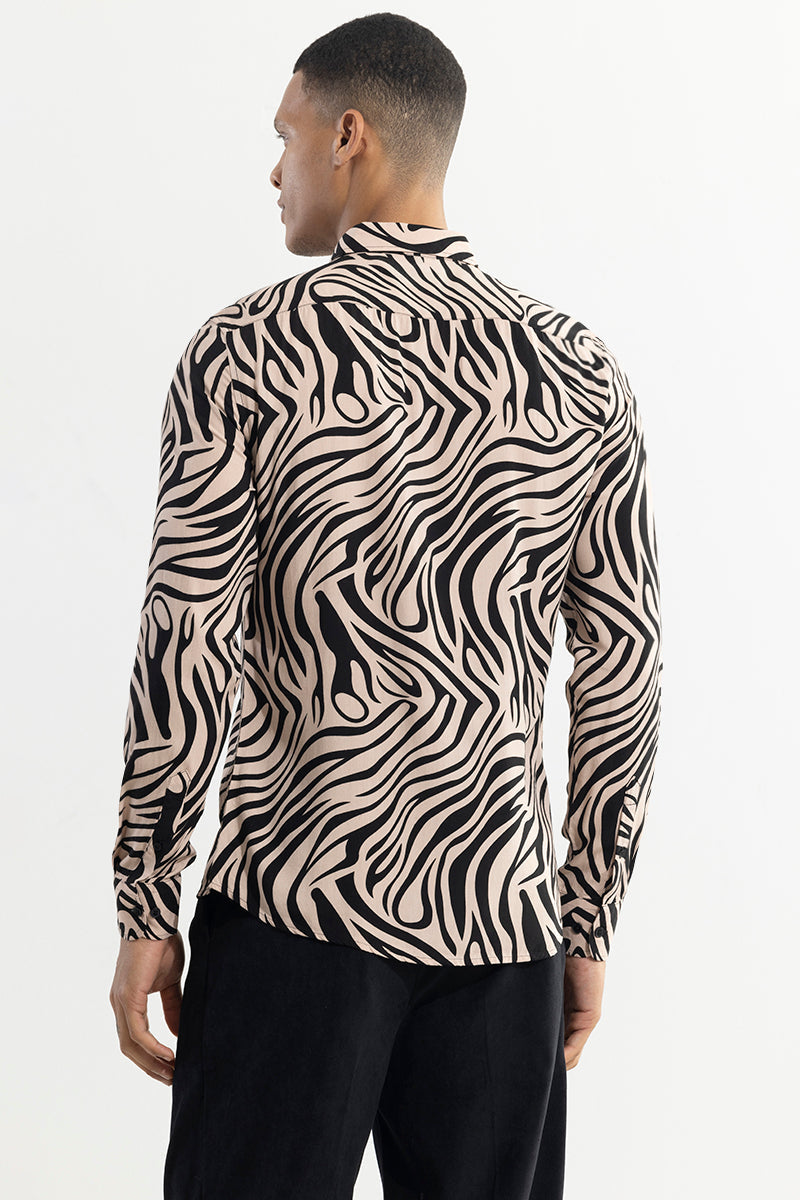SNITCH Zebra Wave Beige Shirt - view 6