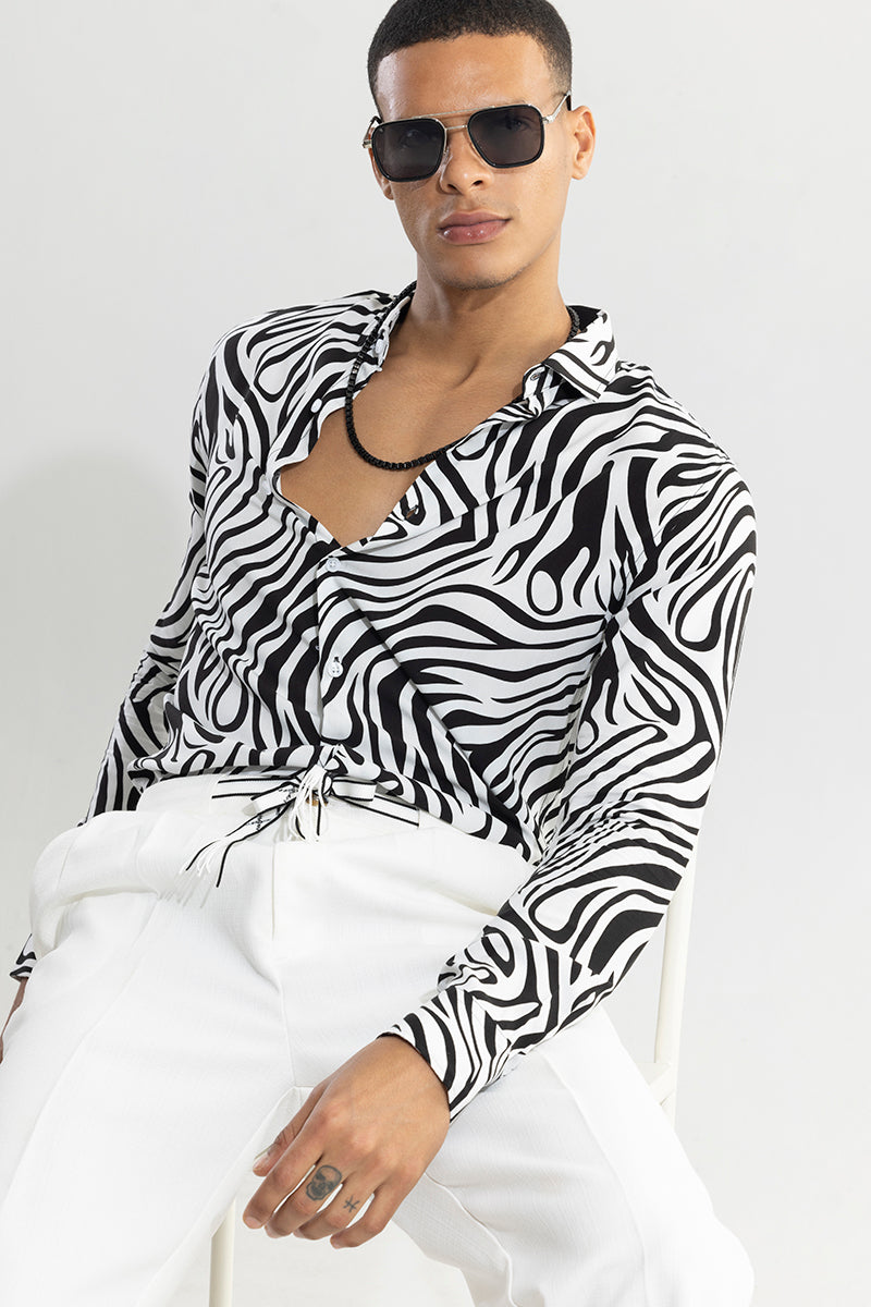 SNITCH Zebra Wave White Shirt - view 4