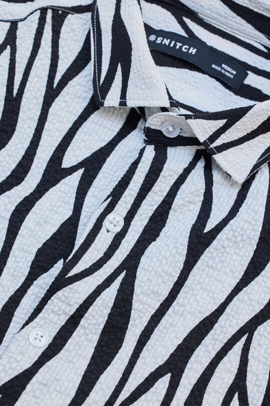 SNITCH White Abstract Printed Shirt - view 2
