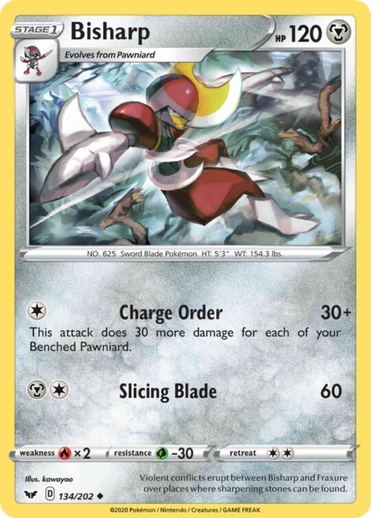 Uncommon swsh1-134 non-holo – Pokémon Bisharp - 134/202 - Uncommon [swsh1-134] [Non-Holo]
