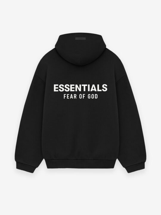 ESSENTIALS Fleece Hoodie – Black - view 2