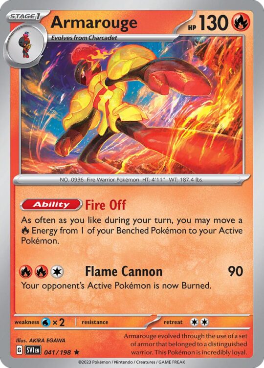 Rare sv01-041 holo – Pokémon Armarouge - 041/198 - Rare [sv01-041] [Holo]