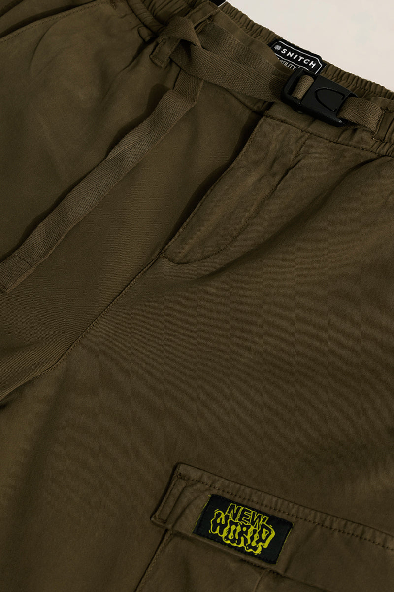 BlackTree Hexa-Pocket Olive Cargo Pant - view 2