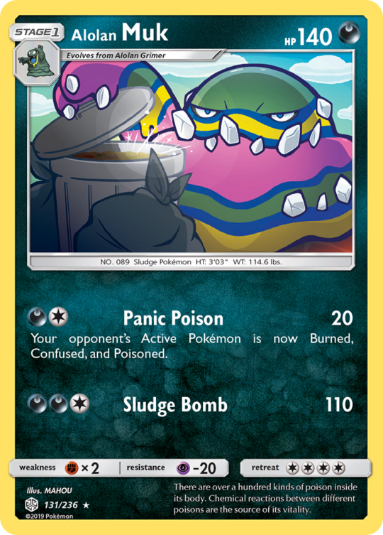 Rare sm12-131 reverse – Pokémon Alolan Muk - 131/236 - Rare [sm12-131] [Reverse Holo] - Alolan Muk - 131/236 - Rare