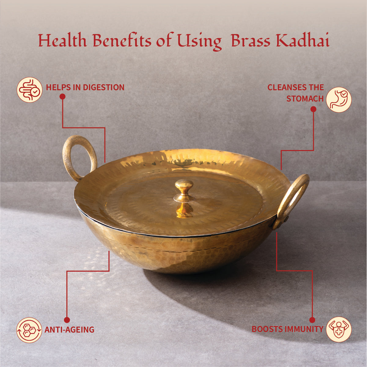 P-TAL Brass Kadhai (Round Base) - view 4