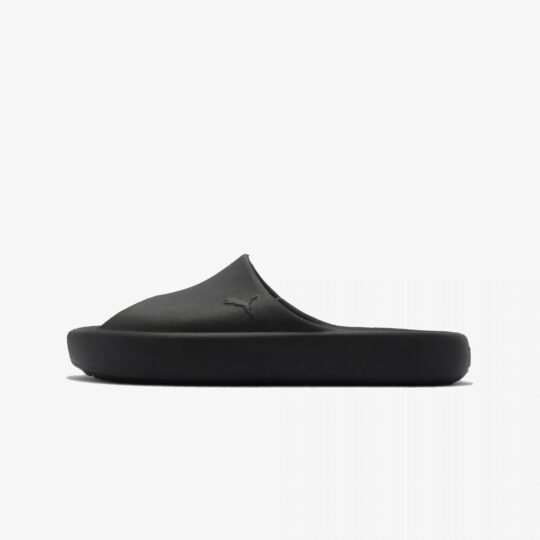 Puma | SHIBUI CAT UNISEX SLIDES { BLACK - view 2