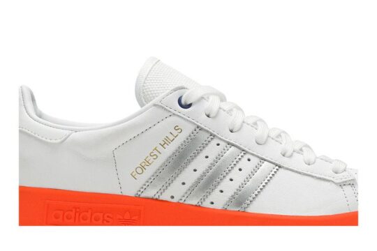 adidas Forest Hills White Silver Orange - view 2