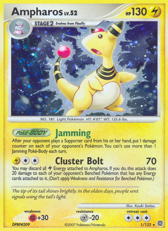 Rare holo dp3-1 – Pokémon Ampharos - Theme Deck - 1/132 - Rare Holo [dp3-1] [Non-Holo] - Ampharos - Theme Deck - 1/132 - Rare Holo