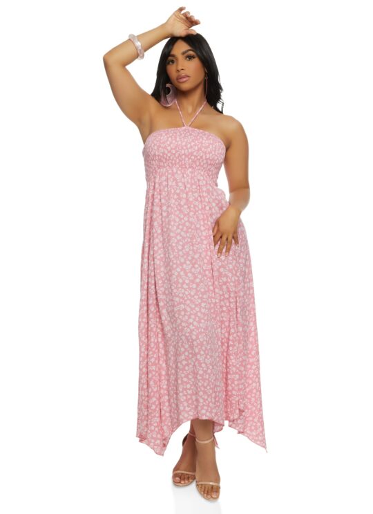 ambiance Floral Print Halter Maxi Dress – Women's - view 2