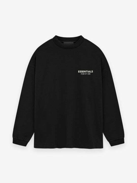 ESSENTIALS Jersey Long Sleeve T-Shirt – Black