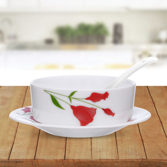 My Borosil Larah by Borosil Diana Soup Bowl w Saucer Set