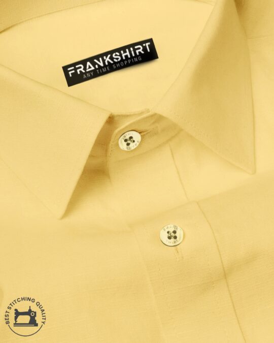 BlackTree Yellow I Formal Shirt I Regular Fit I 100% Cotton Shirt - view 2