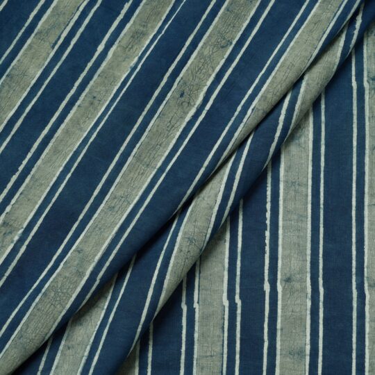 HAVELI CHRONICLES Blue - Akola Hand Block Printed Cotton Fabric - view 2