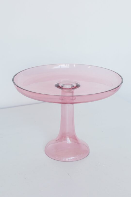 Estelle Colored Glass Estelle Cake Stand {Rose} - view 2