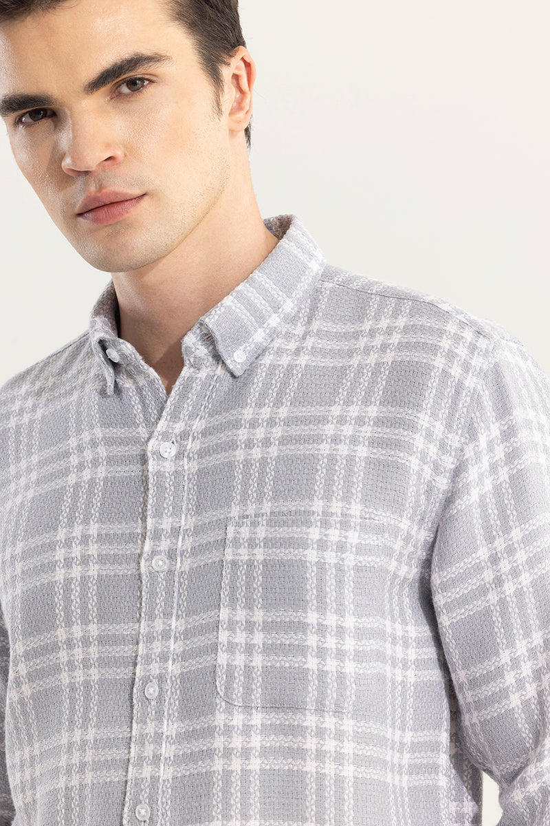 SNITCH Boxed Checks Grey Shirt - view 4