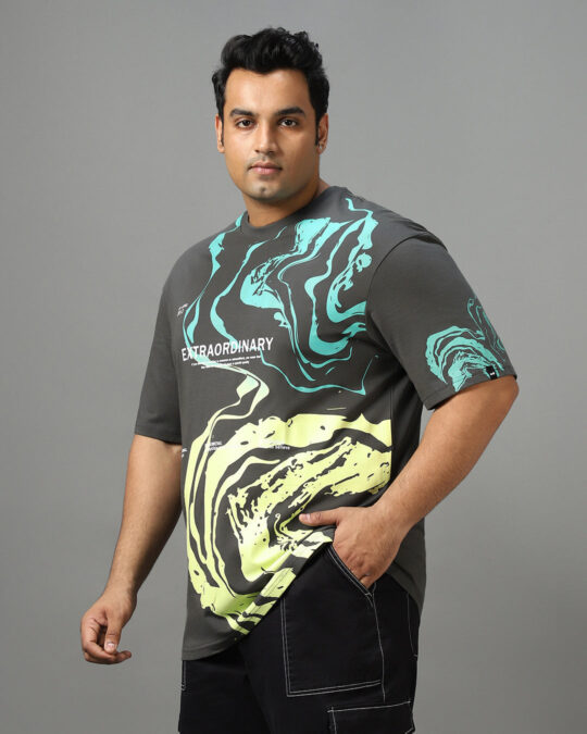 BlackTree Graphic Printed Oversized Plus Size T-shirt - view 2