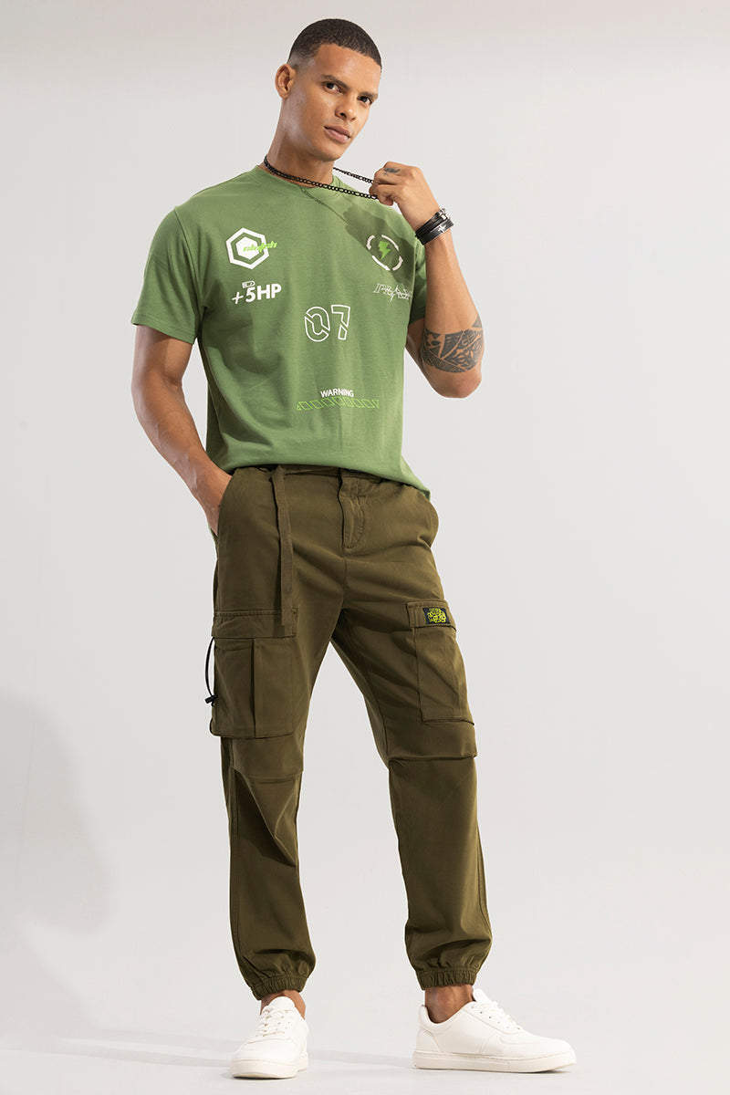 BlackTree Hexa-Pocket Olive Cargo Pant - view 4