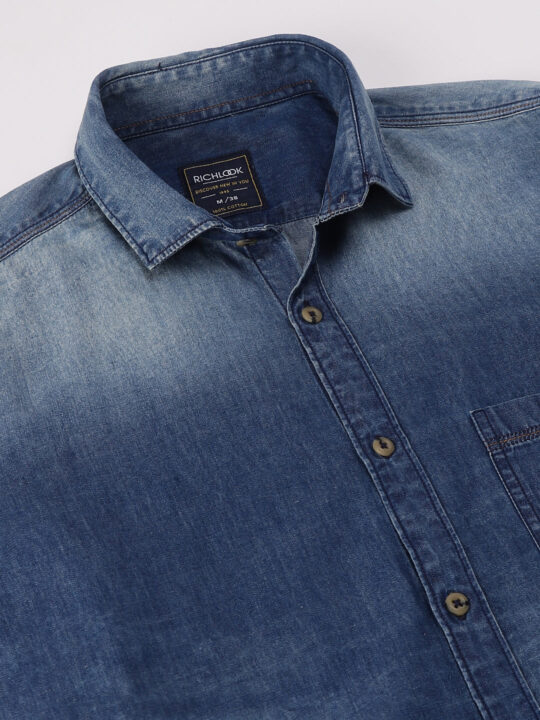 BlackTree Men Blue Standard Fit Solid Casual Shirt - view 2