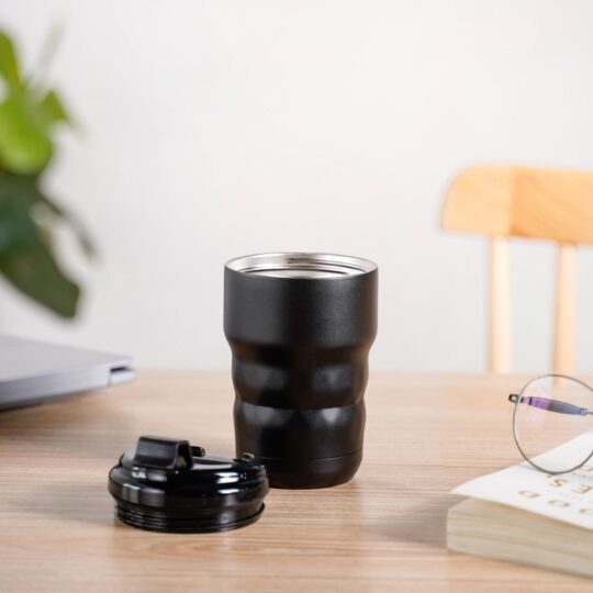 Nestasia Brewster Stainless Steel Spill Proof Coffee Tumbler Black Noir 355ml - view 2