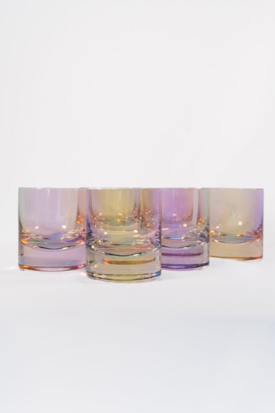 Estelle Colored Glass Estelle Colored Rocks Glass - Set of 6 {Iridescent}