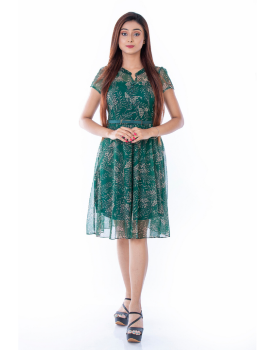 BlackTree Green Floral Dress.