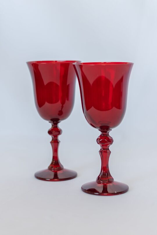 Estelle Colored Glass Estelle Colored Regal Goblet - Set of 2 {Red}