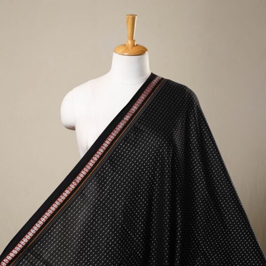 SOUTH KARGHA Black - Karnataka Weave Cotton Khun Fabric 10