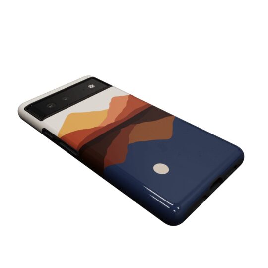 Casetry Opposites Attract | Day & Night Colorblock Mountains Google Pixel Case - view 2