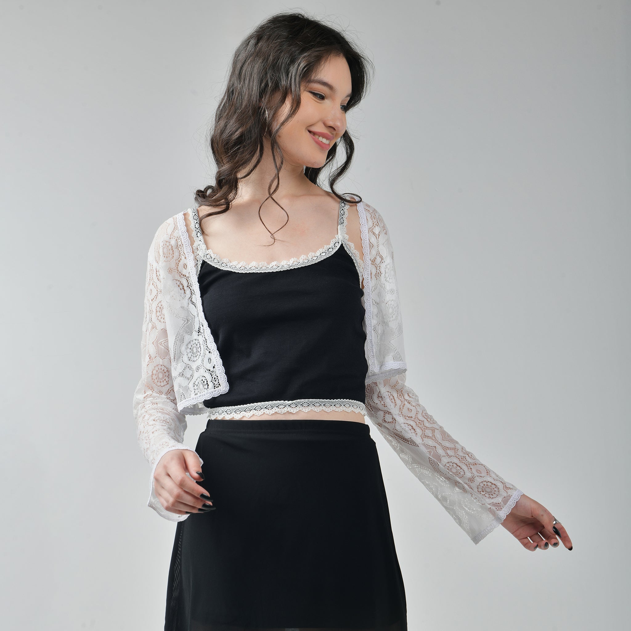 IZF Lace beach shrug – White - view 5