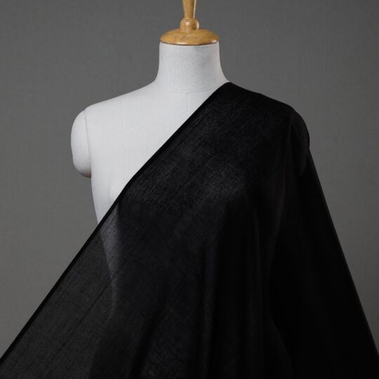 ITOKRI CRAFTS INITIATIVE Black - Prewashed Plain Mul Cotton Fabric 04