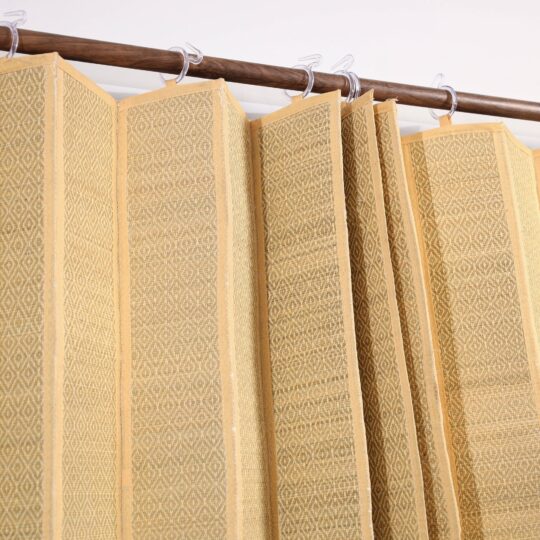 ITOKRI CRAFTS INITIATIVE Yellow - Madur Grass Handwoven Door Curtain of Midnapore (7 x 4 in) - view 2