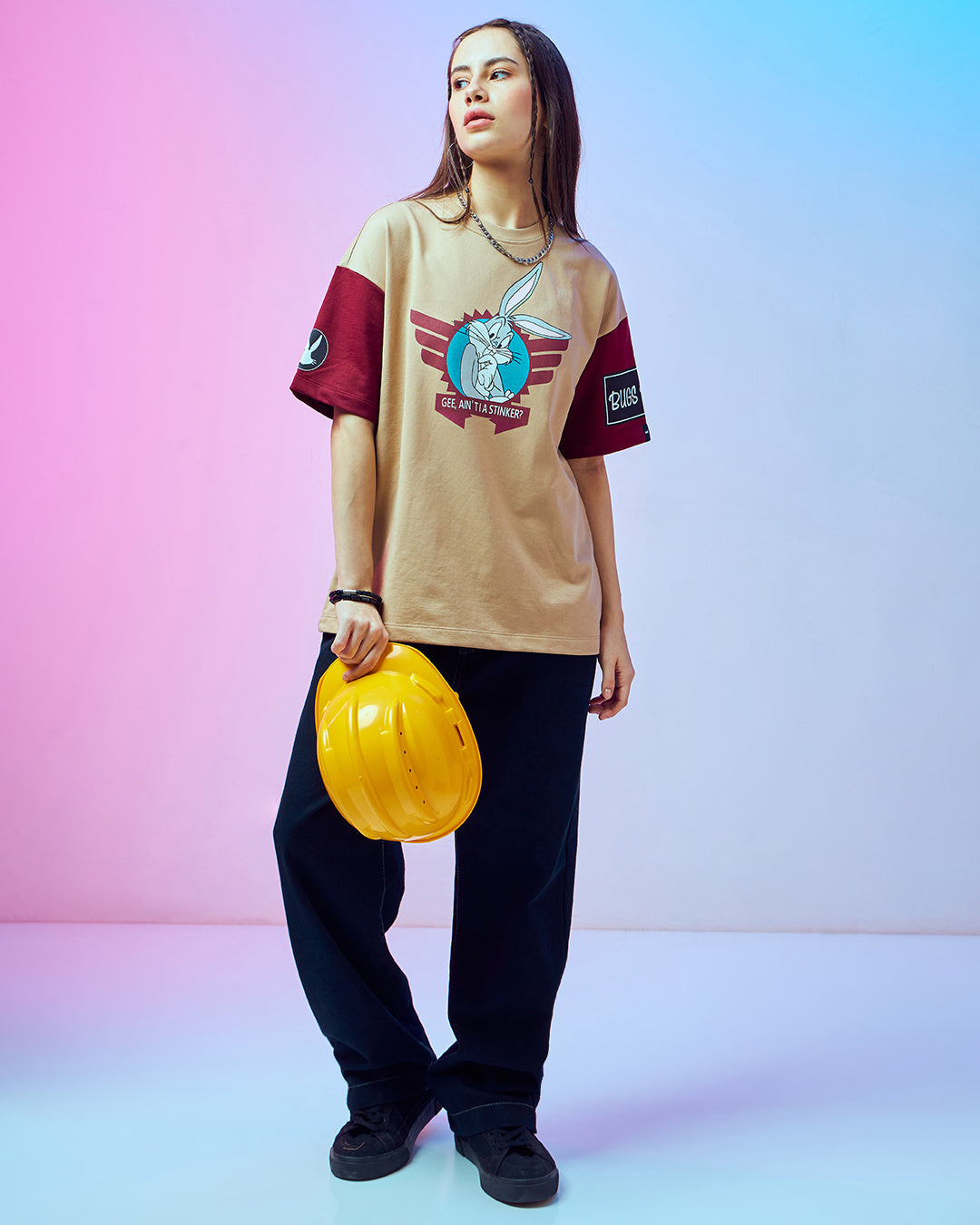 BlackTree Graphic Printed Oversized dresses - view 4